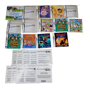 Vtg Nintendo DS Instruction Booklet Manuals Lot Kirby Wii Sports Animal Crossing